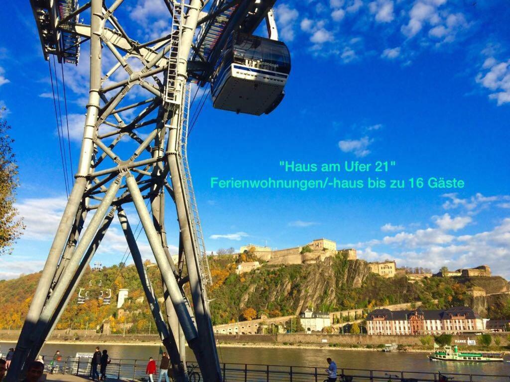 Апартаменты Haus Am Ufer Mit Rheinpanoramablick Кобленц Экстерьер фото