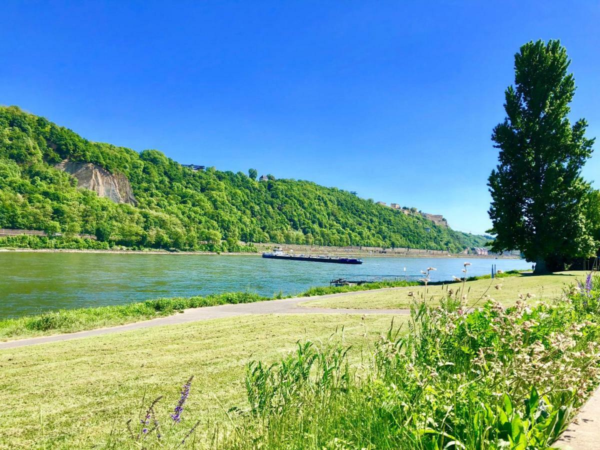 Апартаменты Haus Am Ufer Mit Rheinpanoramablick Кобленц Экстерьер фото